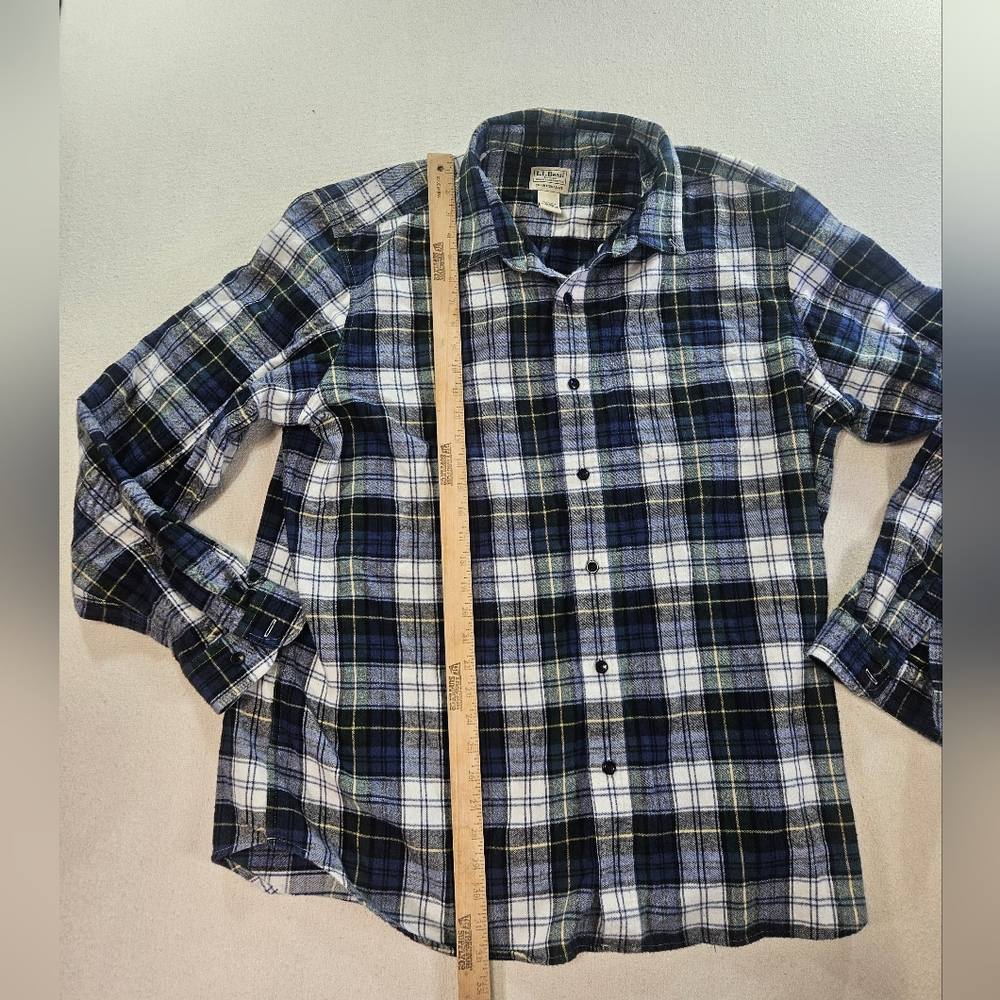 LL Bean Plaid Flannel Shirt Men's XL Traditional Fit Cotton - Picture 5 of 6